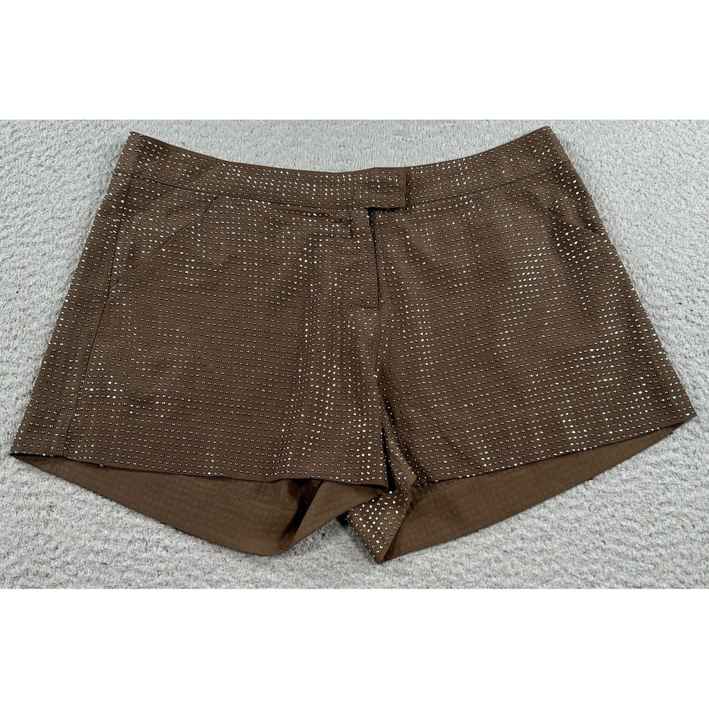 Koko & Palenki Shorts Women's Small‎ Brown Khakis Rhinestones Studded Cocktail